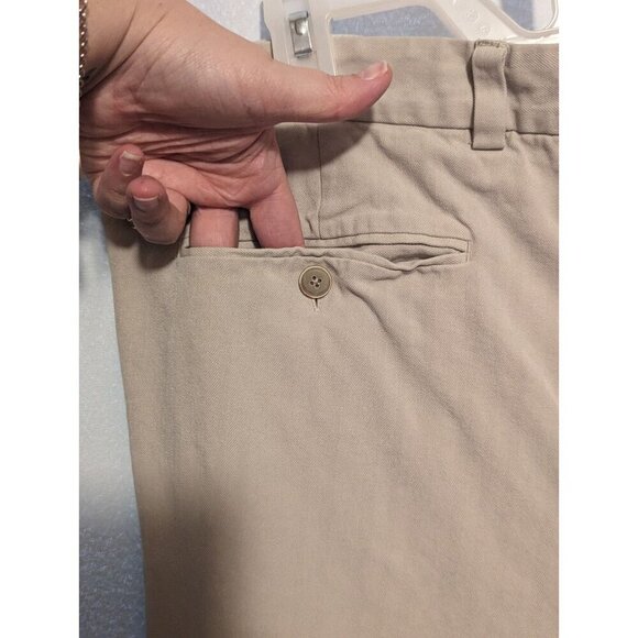 Vintage Tommy Bahama Men's Khaki Pleated Relaxed Fit Silk/Cotton Shorts Size 35 - Picture 8 of 16